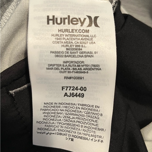 Men's Hurley Gray Flat Front Shorts 30x10 - Picture 11 of 12